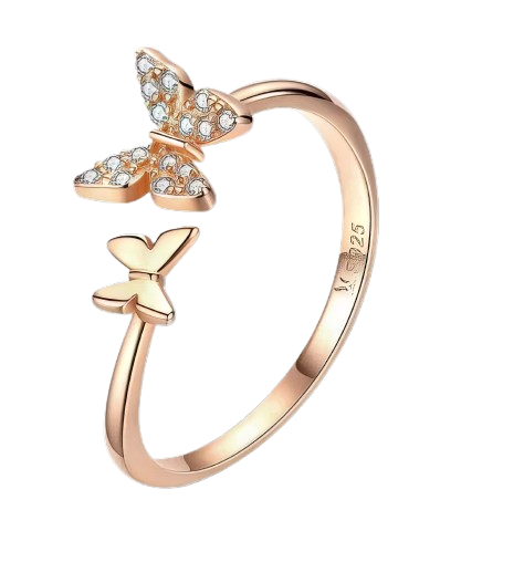 "Butterfly Kiss" Ring | Filigraner Schmetterling-Ring